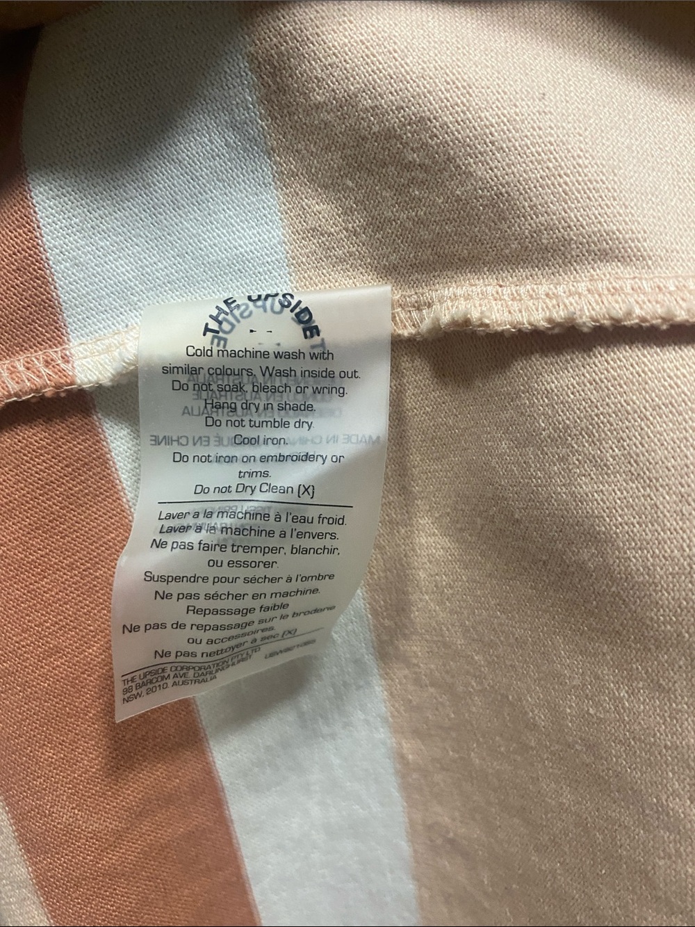 The upside Freja Coral and White Pullover Sweatshirt Sz XS - Picture 7 of 7